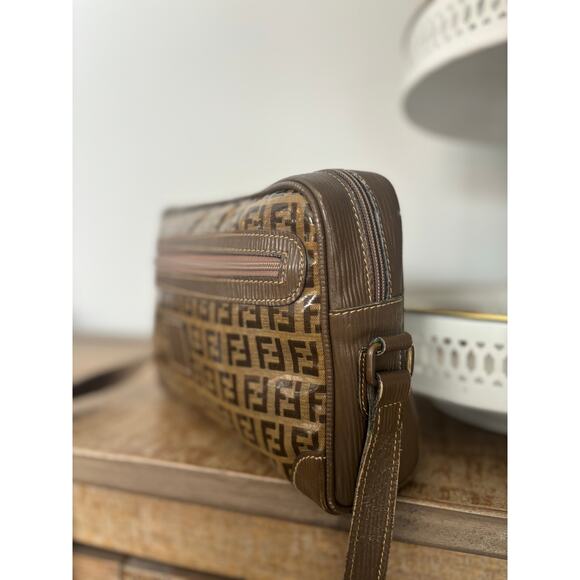 FENDI Vintage Zucca Monogram Crossbody/ Shoulder Bag - Picture 3 of 12